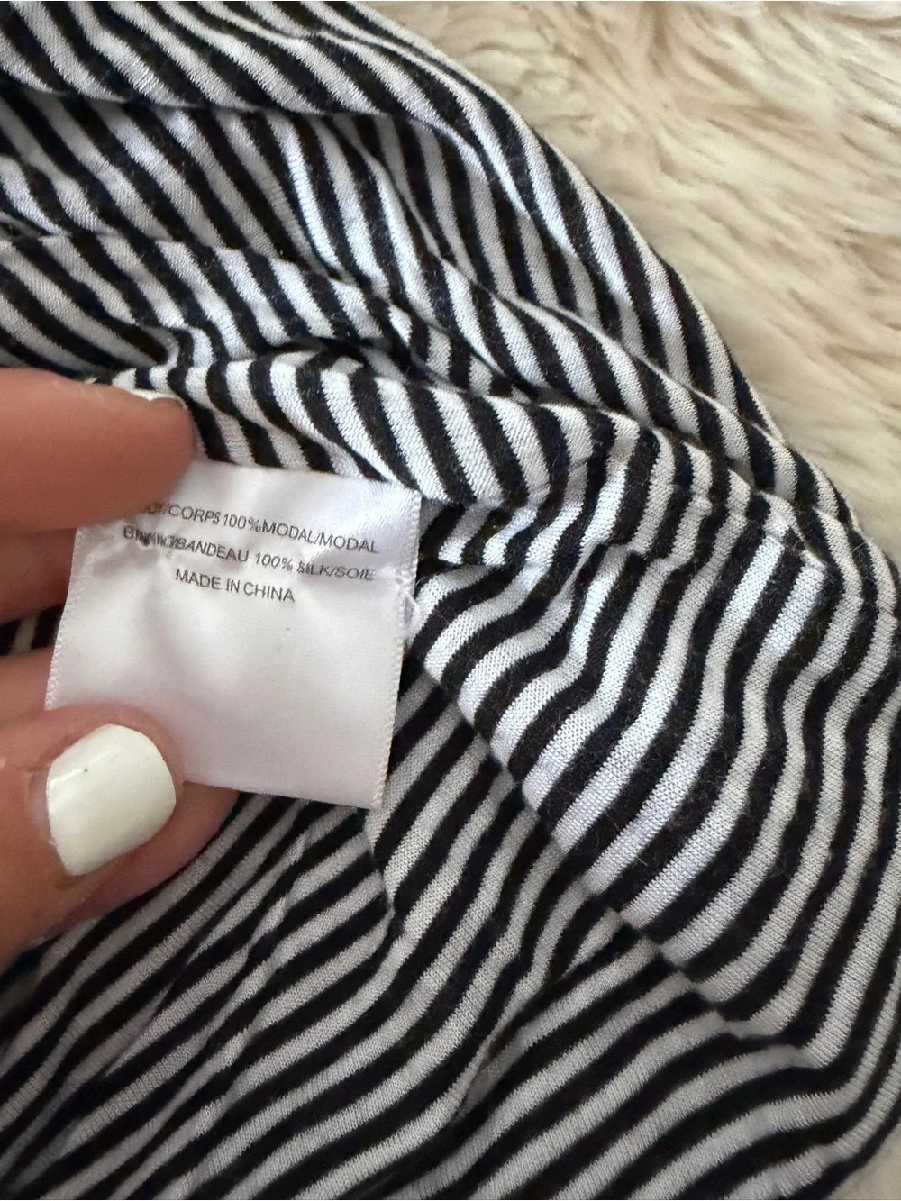Striped Navy and White Tank Top tory burch xl